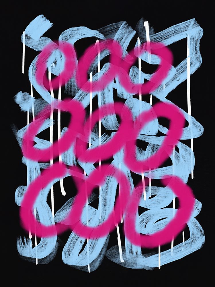 Loop pink abstract art print by Little Dean for $57.95 CAD