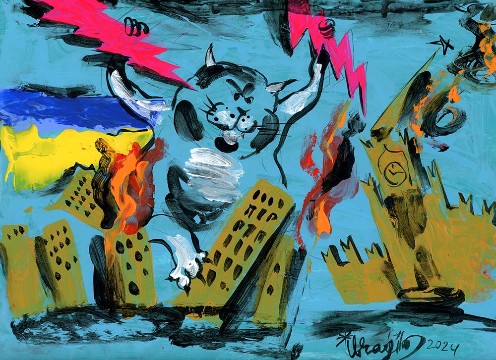 Godzicat  1 art print by Kanat Ibragimov for $57.95 CAD