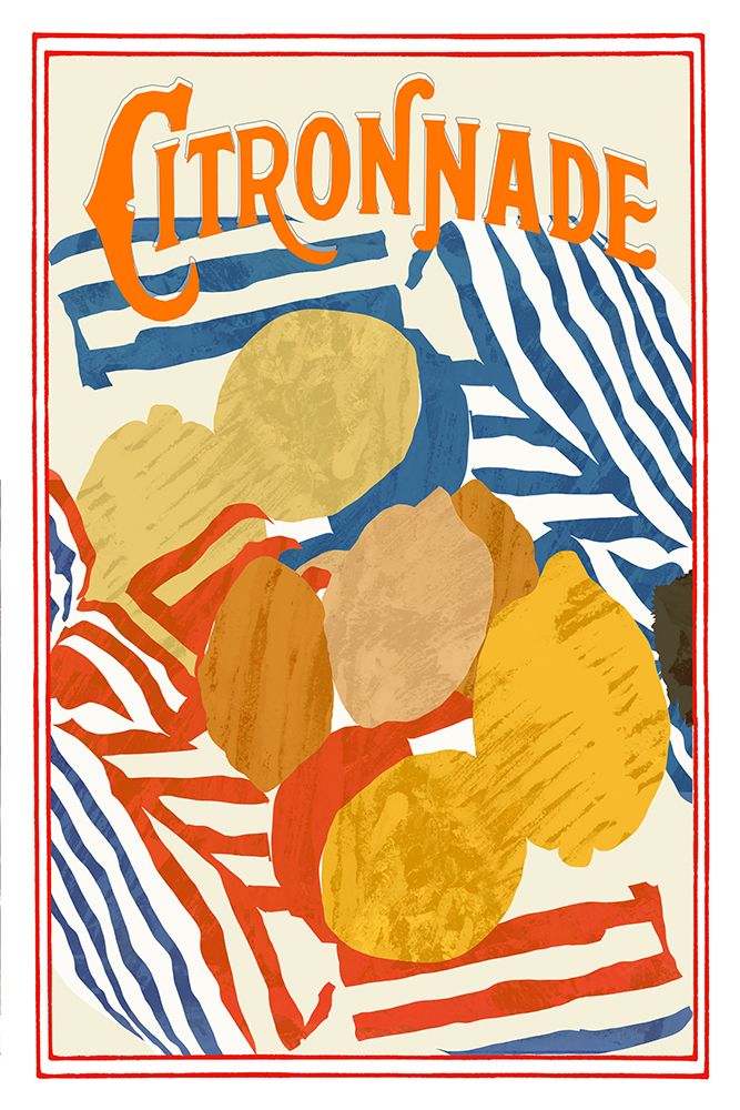 Citronnade Blue and Red art print by cartissi for $57.95 CAD