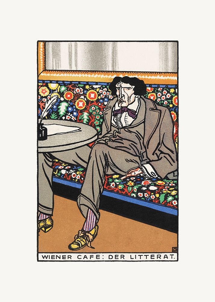 Viennese Café the Man of Letters art print by Moriz Jung for $57.95 CAD