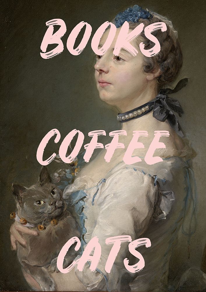 Bookscoffeecats Ratioiso art print by Grace Digital Art for $57.95 CAD