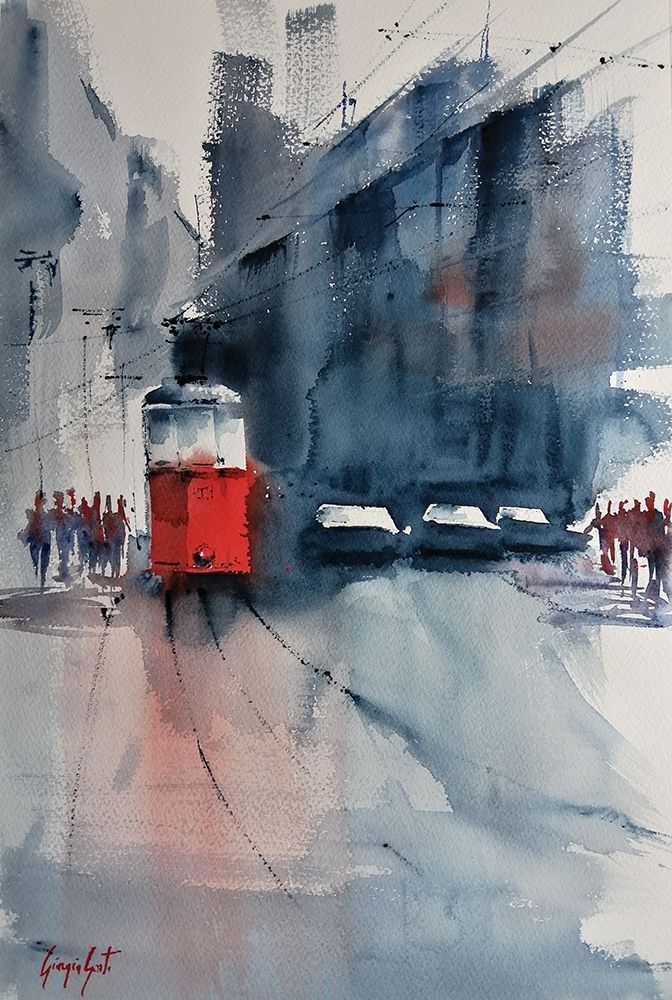 tram in Milan 28 art print by Giorgio Gosti for $57.95 CAD