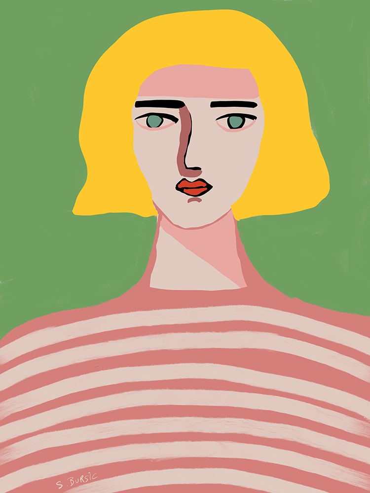 Lady with blonde hair art print by Sharyn Bursic for $57.95 CAD
