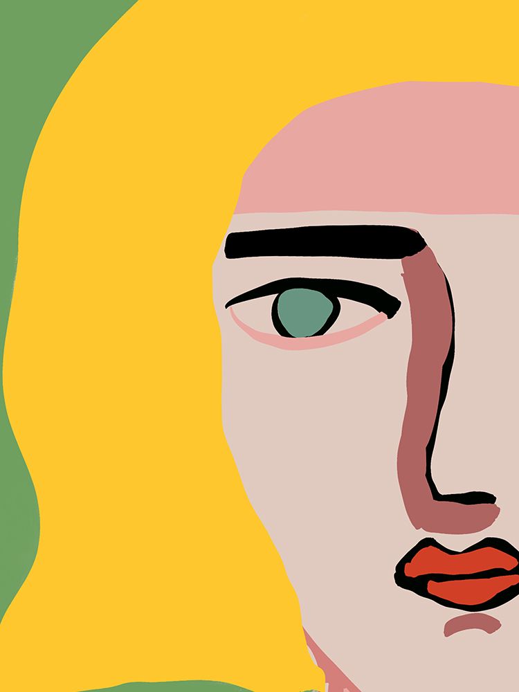 Closeup face blonde art print by Sharyn Bursic for $57.95 CAD