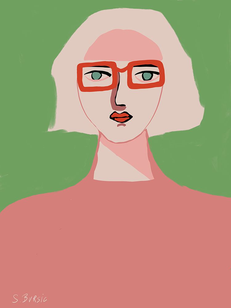 Lady with light hair art print by Sharyn Bursic for $57.95 CAD