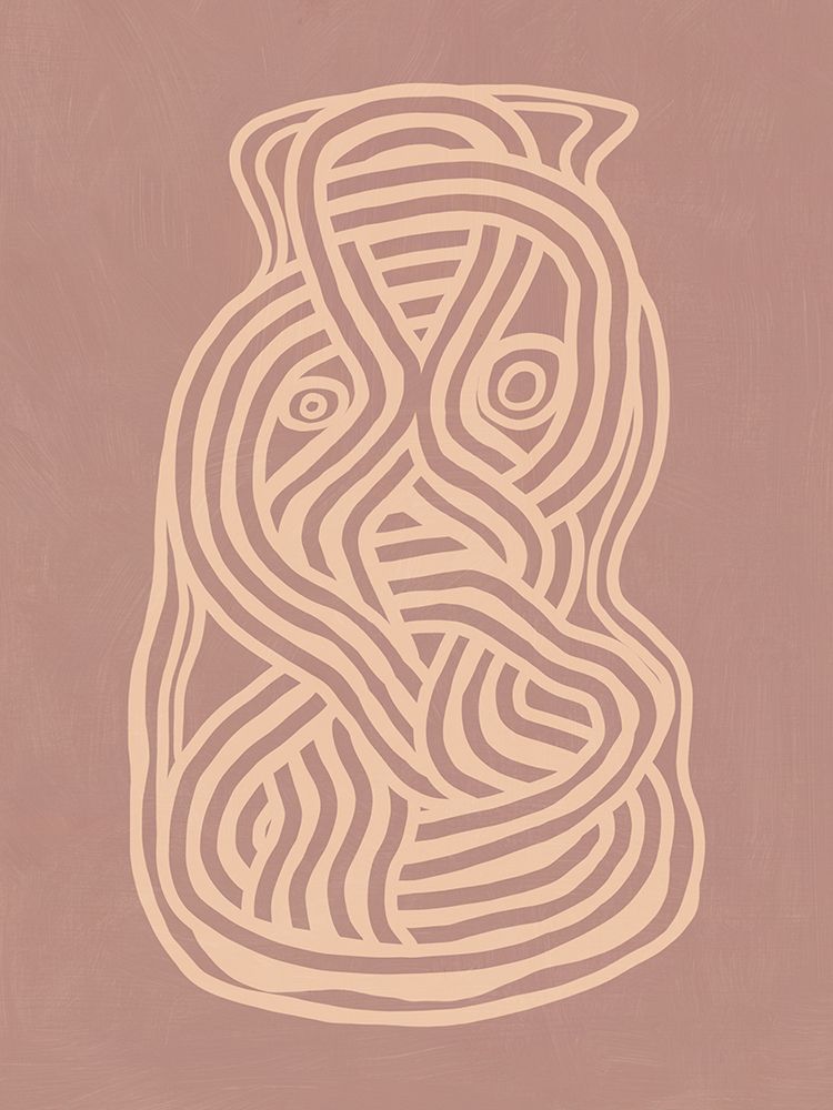 Line art organic shape in nude art print by Little Dean for $57.95 CAD