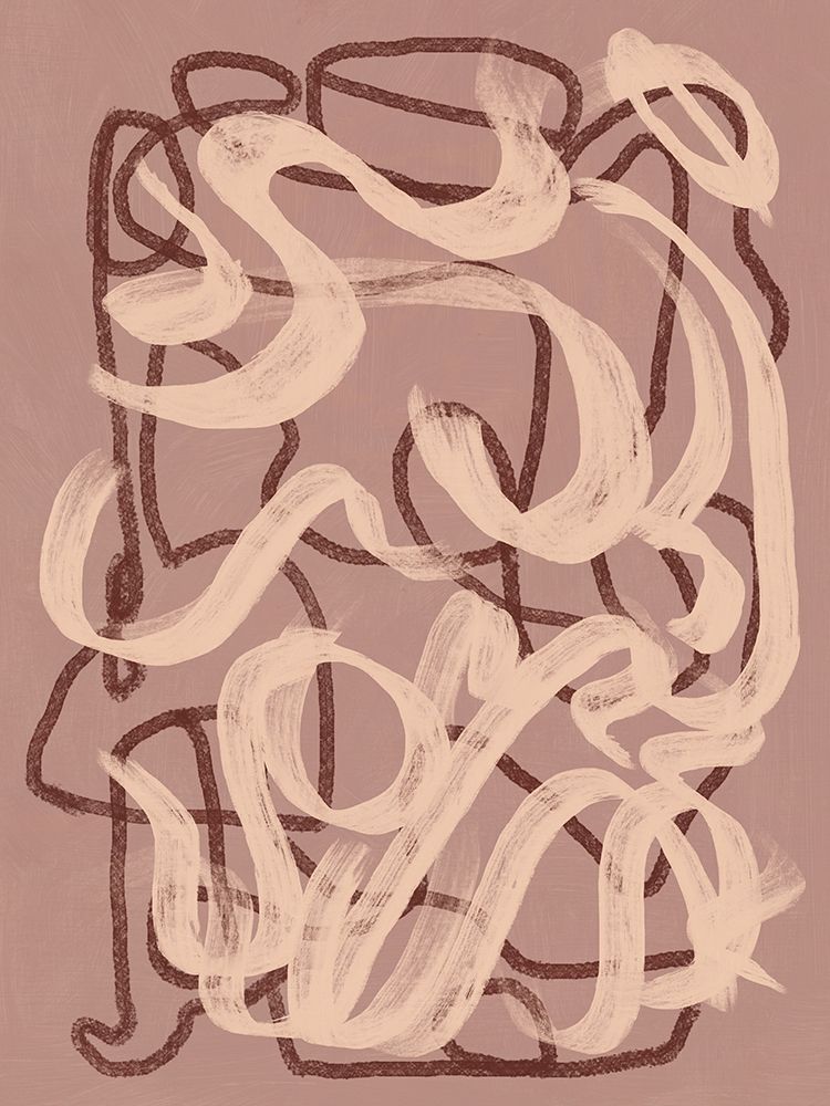 Dry brush abstract in nude art print by Little Dean for $57.95 CAD