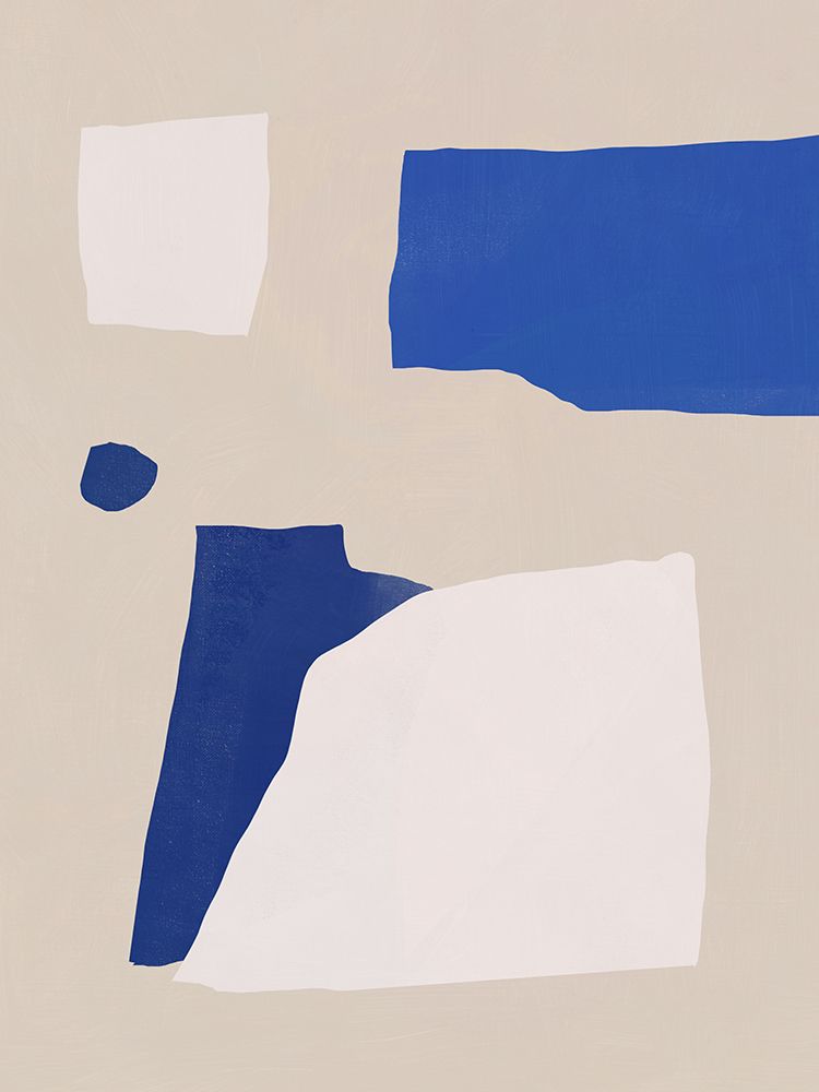 Cobalt minimal abstract art print by Little Dean for $57.95 CAD