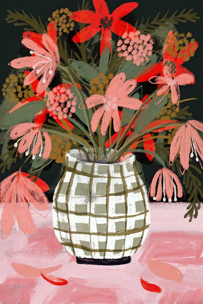 Plaid Vase art print by Treechild for $57.95 CAD
