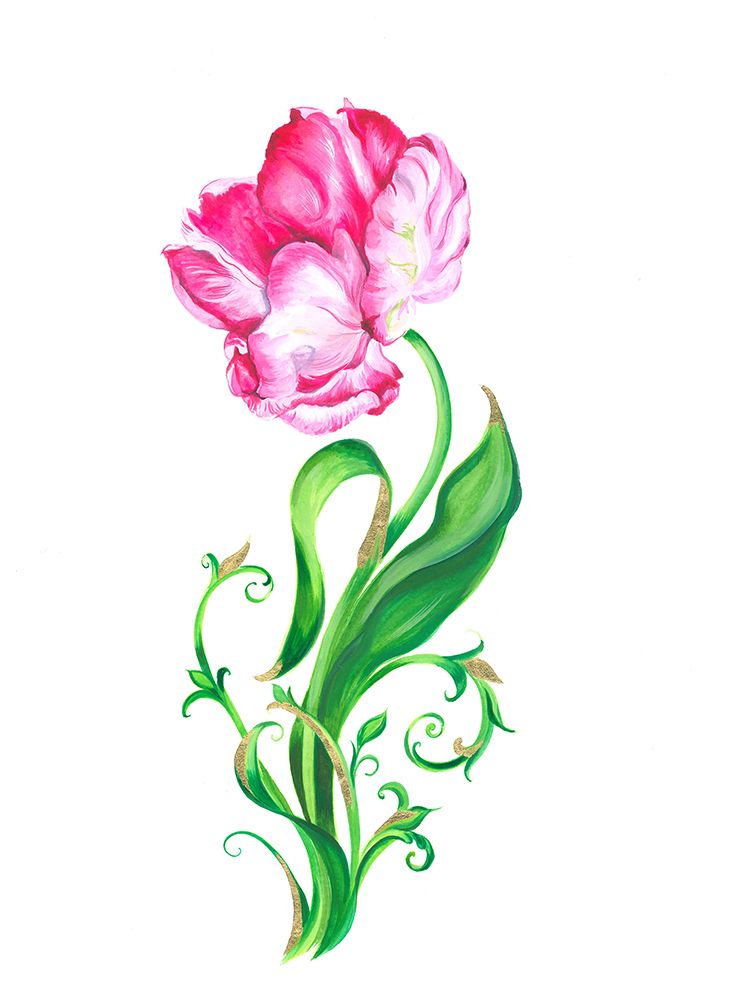 Single Parrot Tulip Re Worked art print by Isabelle Brent for $57.95 CAD