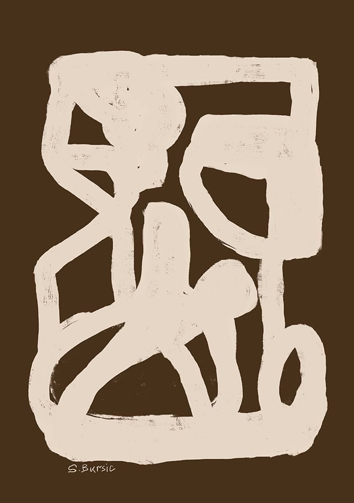 Brown abstract art print by Sharyn Bursic for $57.95 CAD
