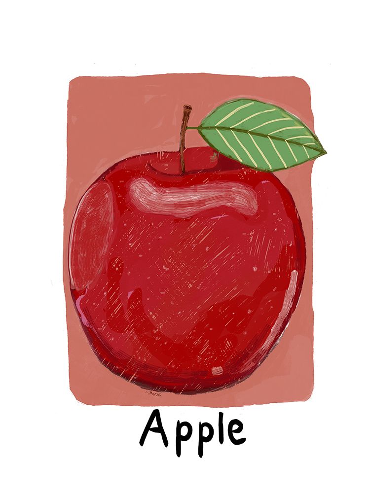 Red apple art print by Sharyn Bursic for $57.95 CAD