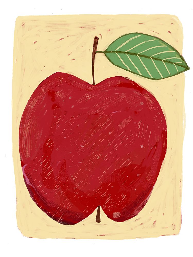 Big red apple art print by Sharyn Bursic for $57.95 CAD