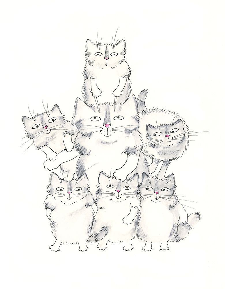 Cat Family art print by Isabelle Brent for $57.95 CAD