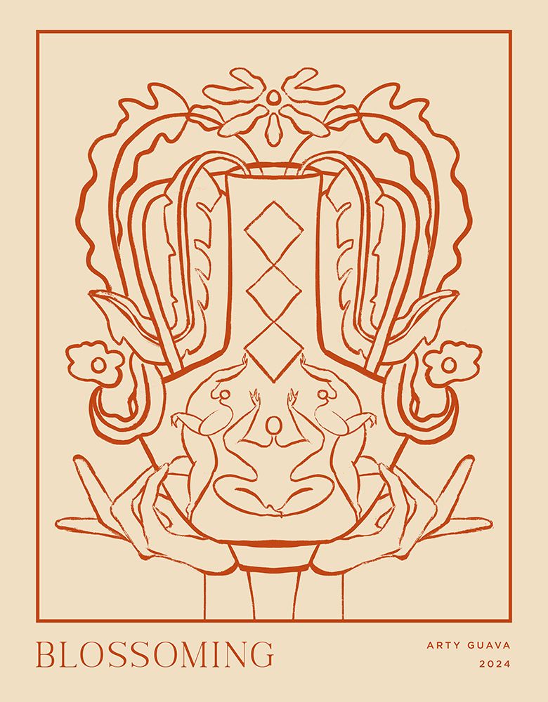 Vessel Collection : Blossom (LineArt) art print by Arty Guava for $57.95 CAD