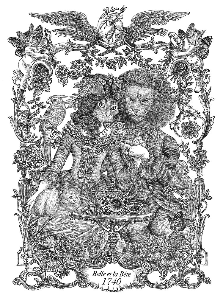 Cat Beauty a Beast art print by Nicole Bustamante for $57.95 CAD