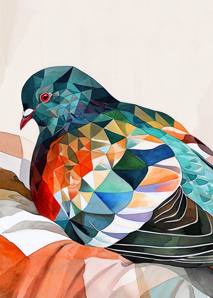Animal Watercolor Art Bird Dove Pigeon 2 art print by Justyna Jaszke for $57.95 CAD