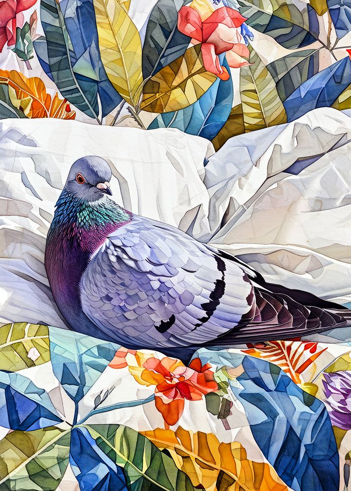 Animal Watercolor Art Bird Dove Pigeon 1 art print by Justyna Jaszke for $57.95 CAD