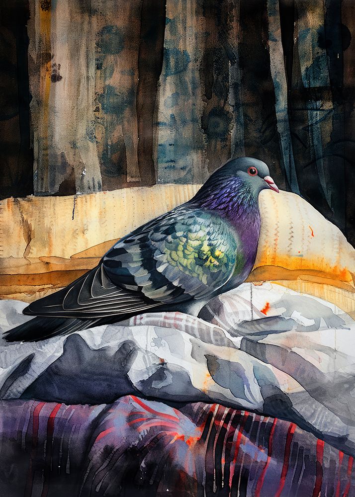 Animal Watercolor Art Bird Dove Pigeon 3 art print by Justyna Jaszke for $57.95 CAD