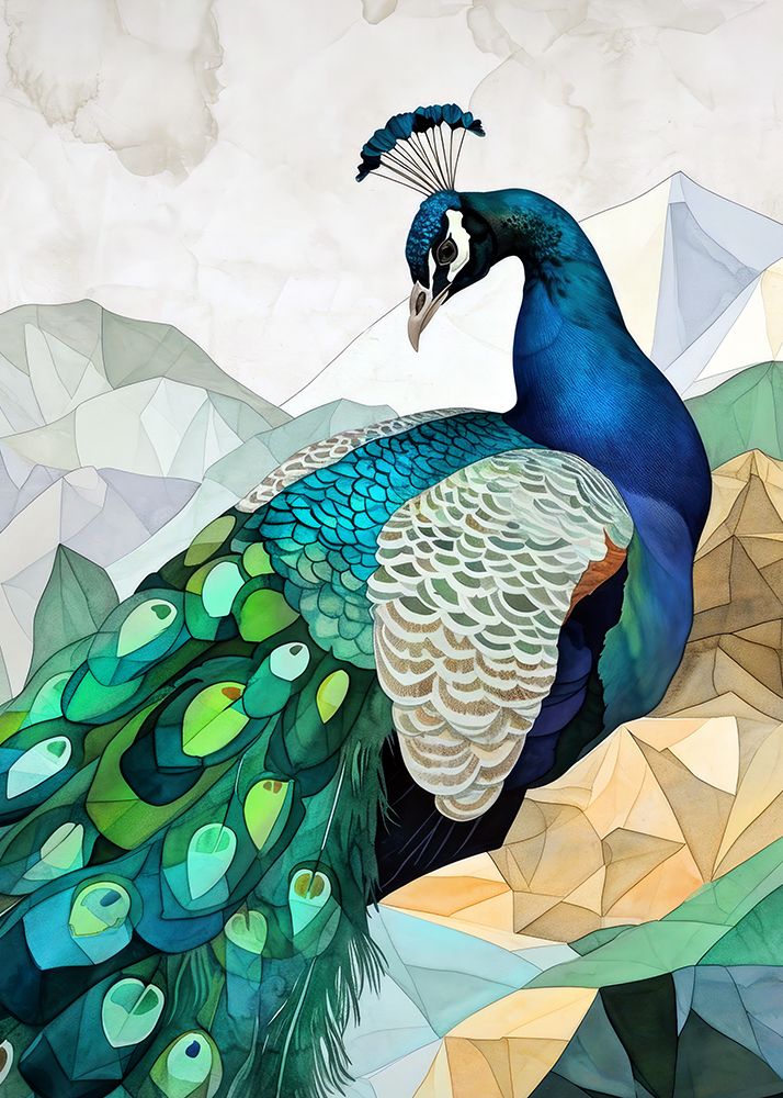 Animal Watercolor Art Bird Peacock art print by Justyna Jaszke for $57.95 CAD