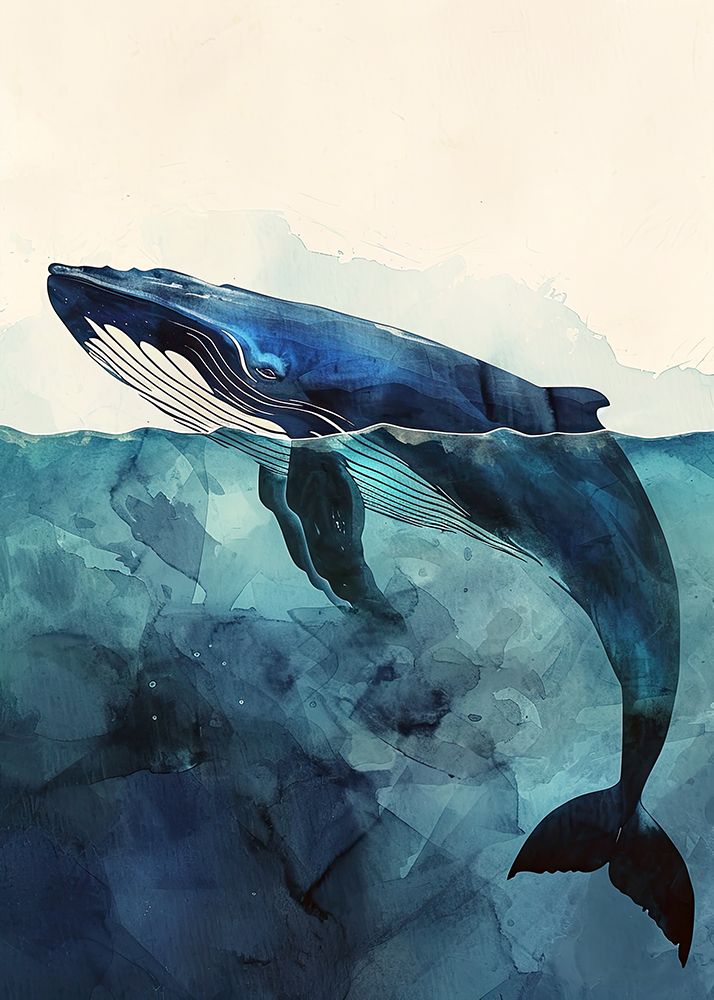 Animal Watercolor Art Sea Life Whale art print by Justyna Jaszke for $57.95 CAD