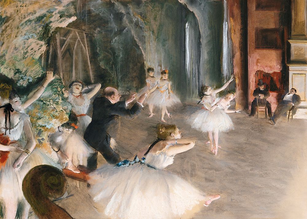 The Rehearsal Onstage art print by Edgar Degas for $57.95 CAD