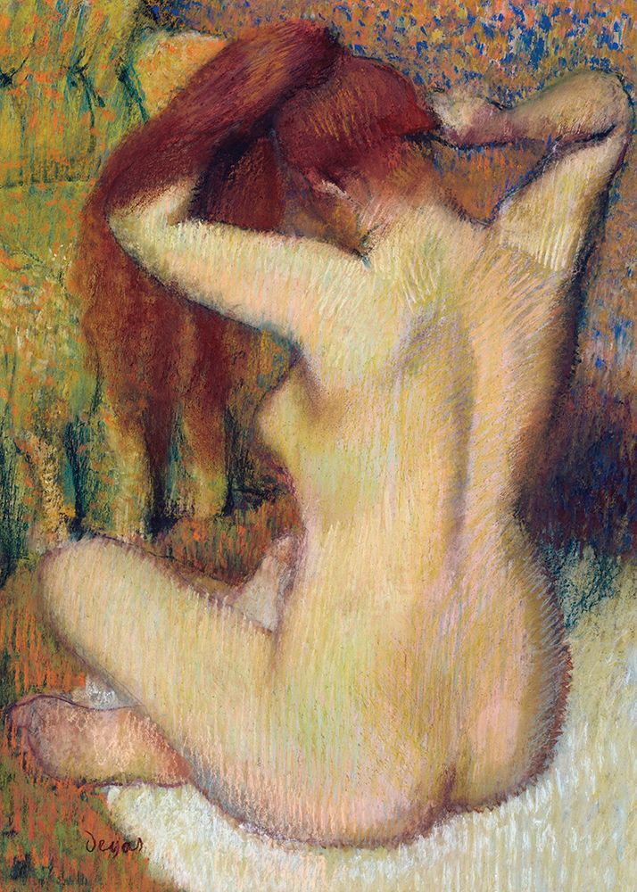 Woman Combing Her Hair art print by Edgar Degas for $57.95 CAD