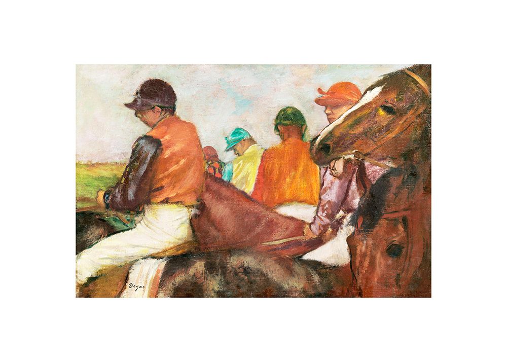 The Jockeys art print by Edgar Degas for $57.95 CAD