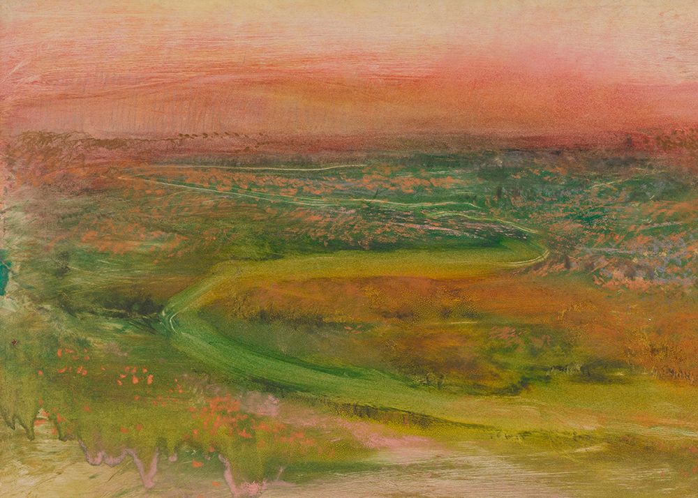 S Shaped Path In an Abstracted Landscape art print by Edgar Degas for $57.95 CAD