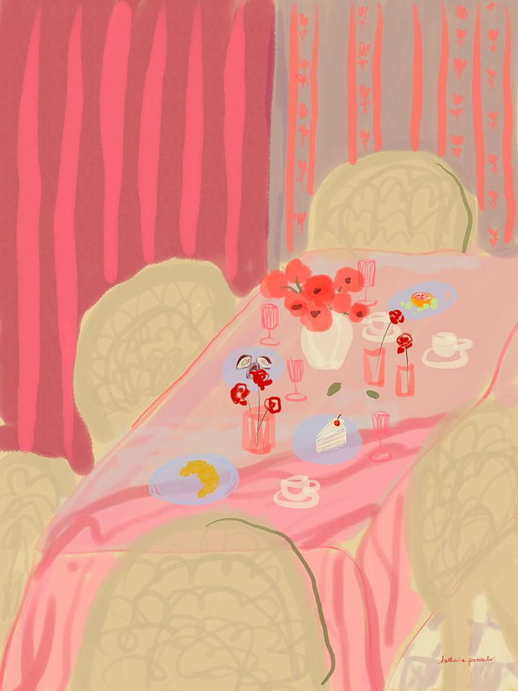 Rosé Table art print by Katharina Puritscher for $57.95 CAD