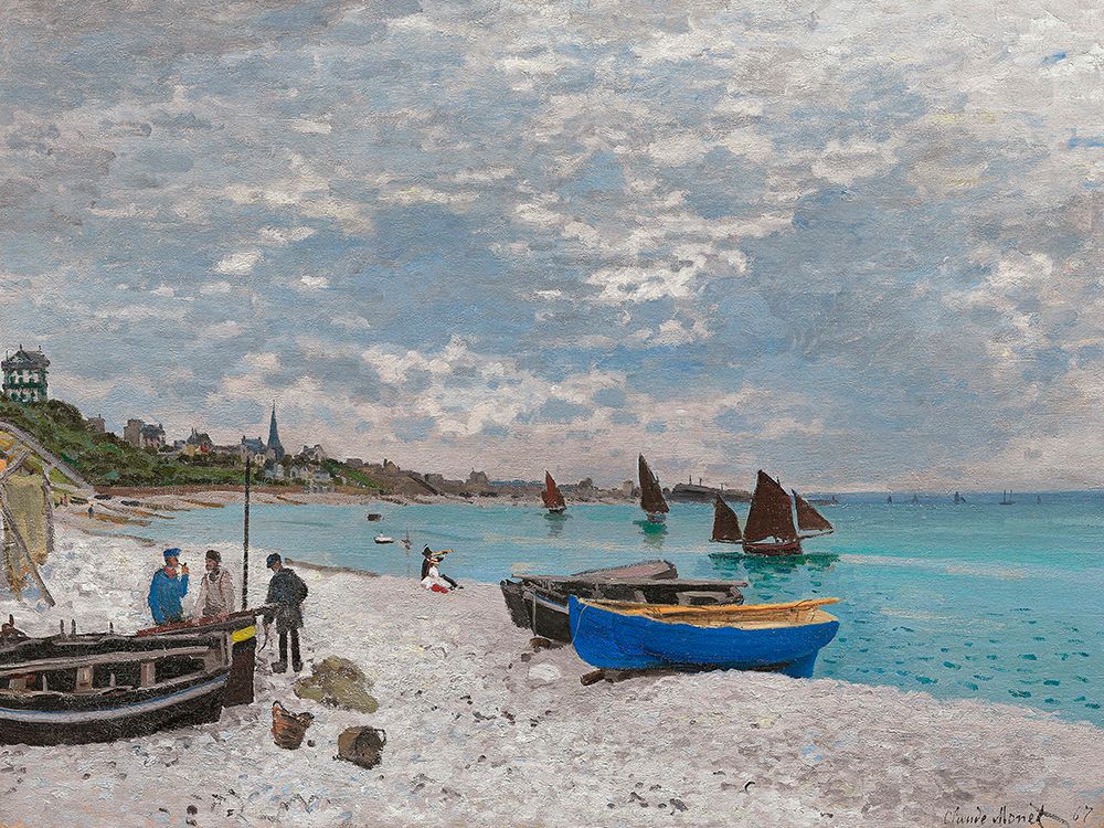 The Beach At Sainte Adresse (1867) art print by Claude Monet for $57.95 CAD