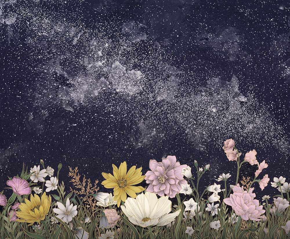 Galaxy In Bloom Colour Original art print by EC Mazur for $57.95 CAD