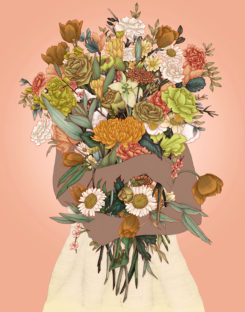 Gathering a Golden Garden art print by EC Mazur for $57.95 CAD