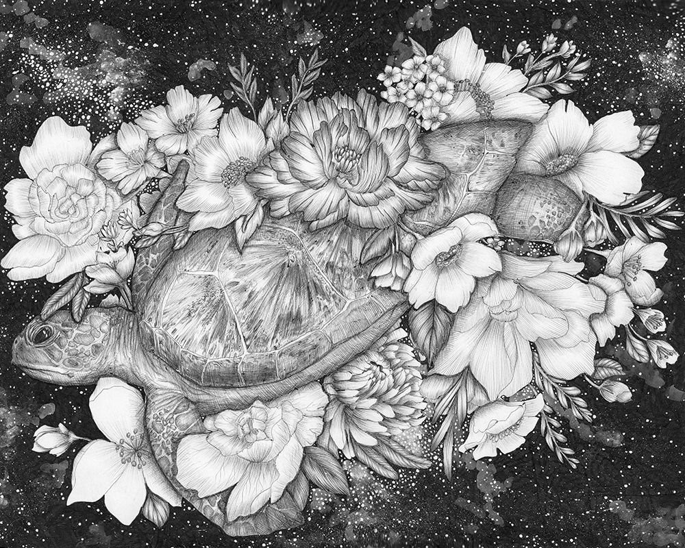 Magic Ocean Sea Turtle Large art print by EC Mazur for $57.95 CAD