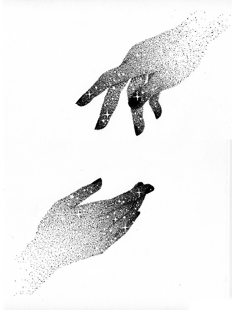 Stardust Hands Original art print by E.C. Mazur for $57.95 CAD