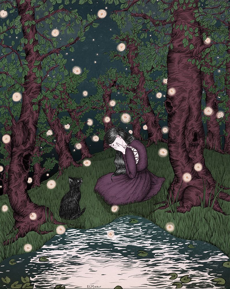 The Cat Prince Colour Original art print by E.C. Mazur for $57.95 CAD