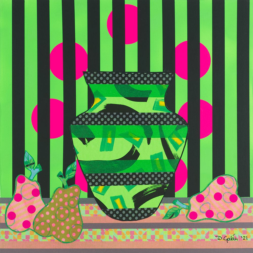 Green Vase a Pears art print by David Galan for $57.95 CAD