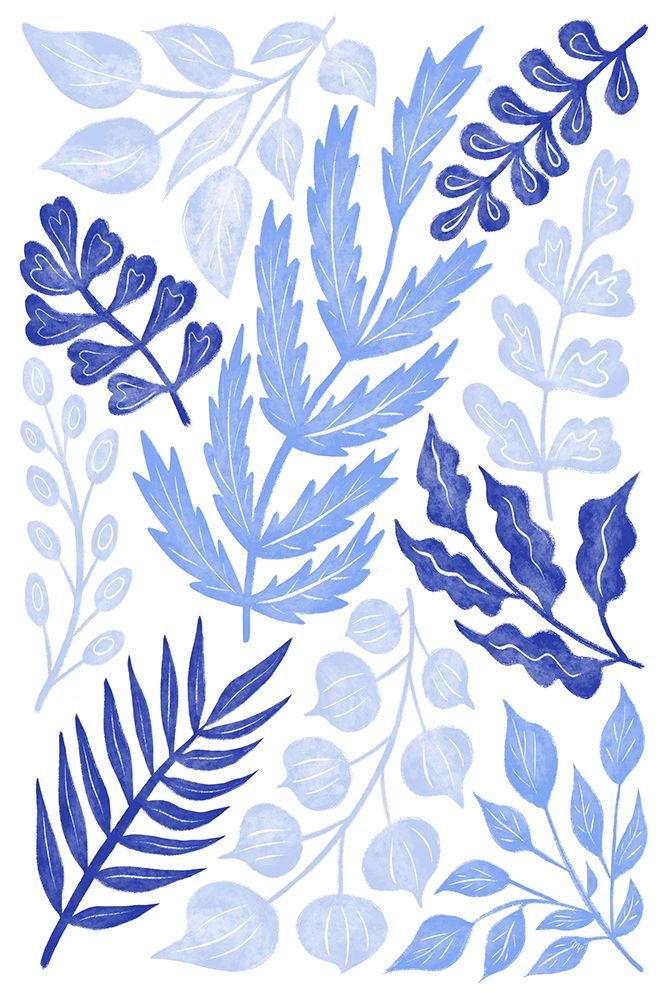 Blue Branches art print by Martina for $57.95 CAD