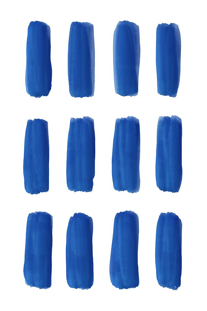 Blue Strokes art print by Martina for $57.95 CAD