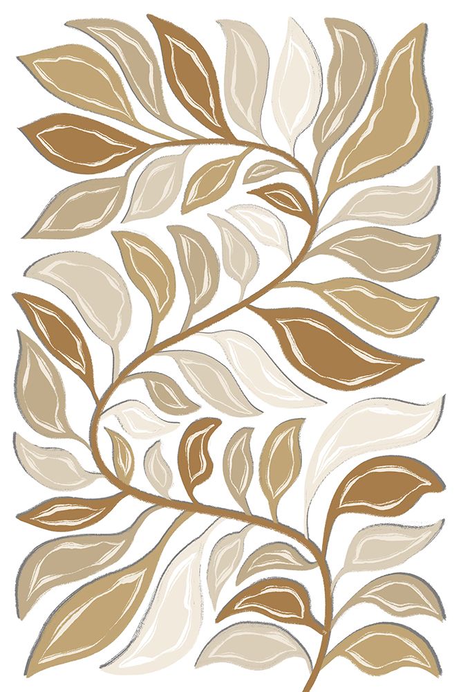 Brown Leaves art print by Martina for $57.95 CAD
