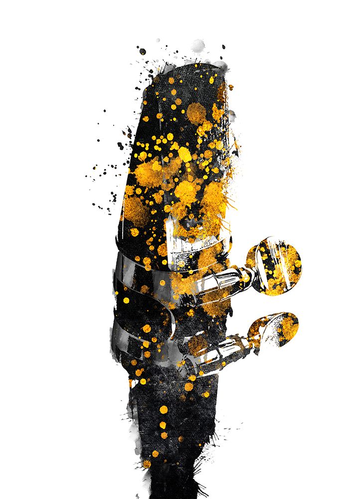 Black and Gold Music Art Saxophone1 art print by Justyna Jaszke for $57.95 CAD