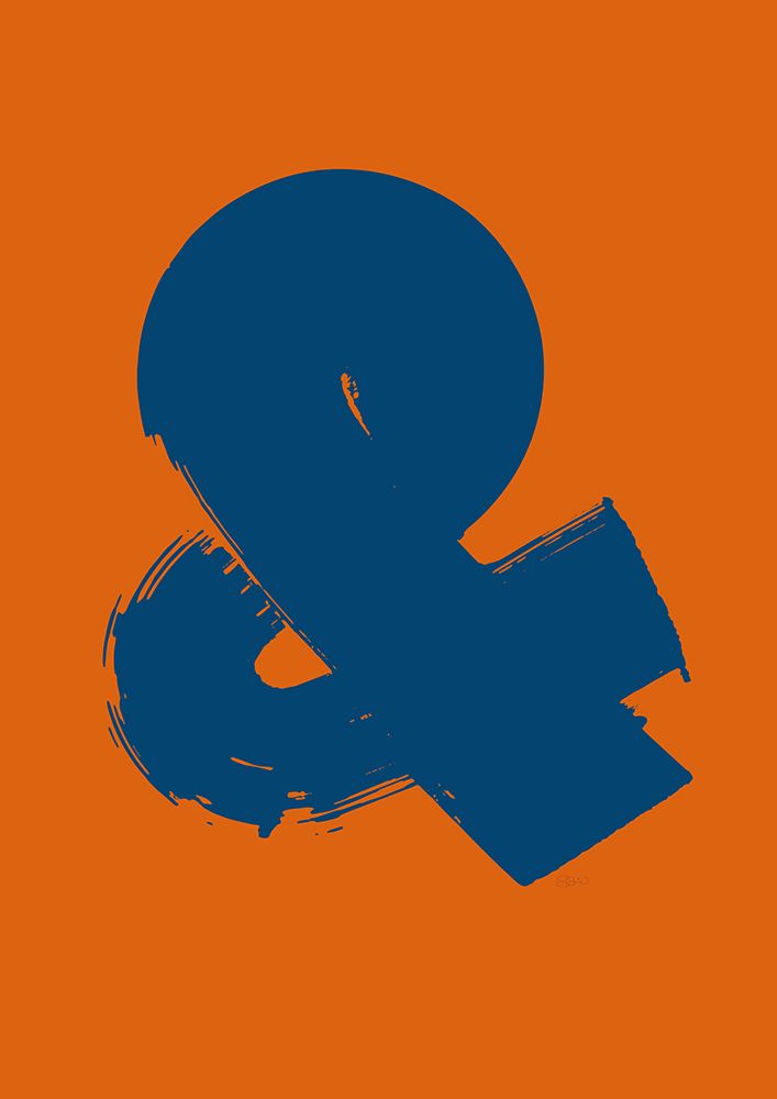 Ampersand OrangeBlue art print by Sofie Bjorkgren-Nase for $57.95 CAD