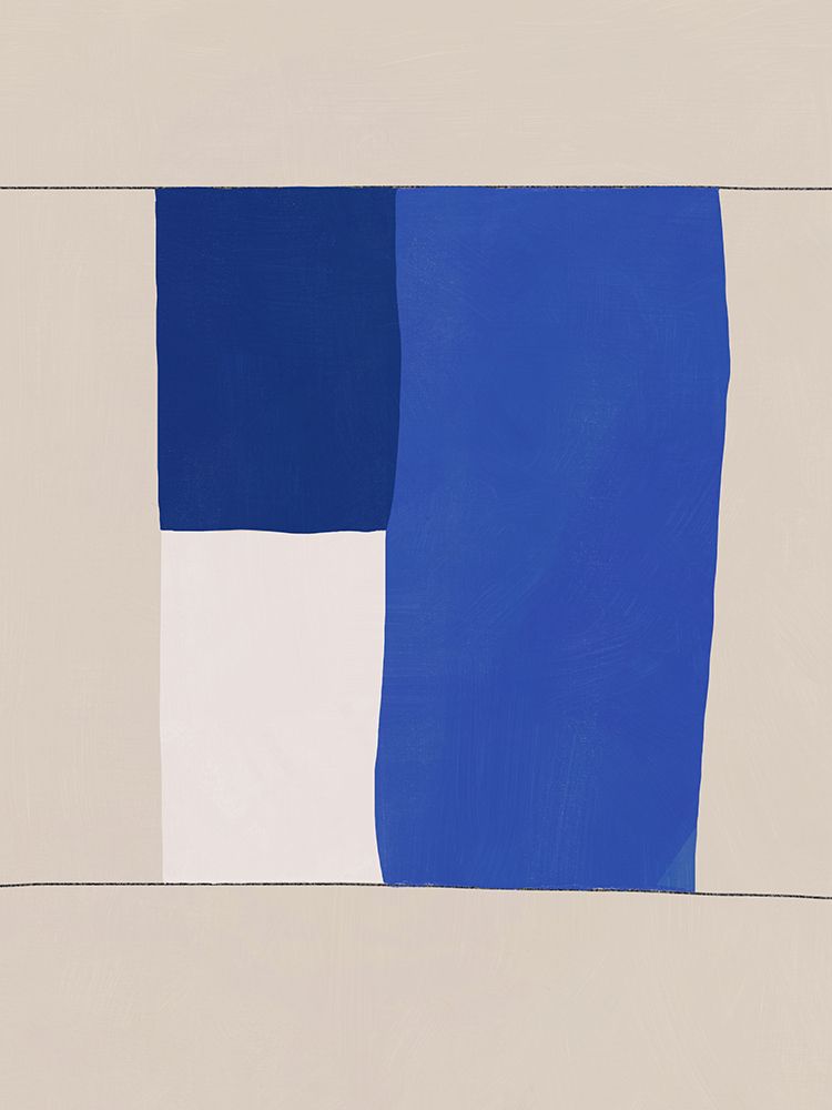 Minimal midcentury geometric block art print by Little Dean for $57.95 CAD