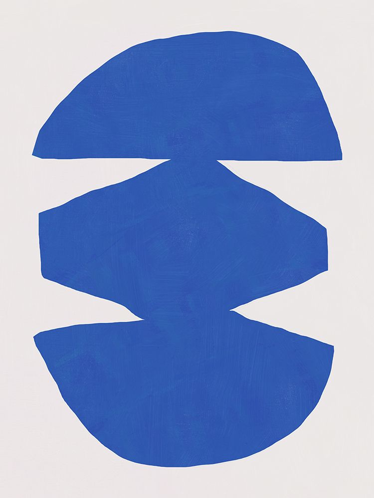 Cobalt blue cut out 02 art print by Little Dean for $57.95 CAD