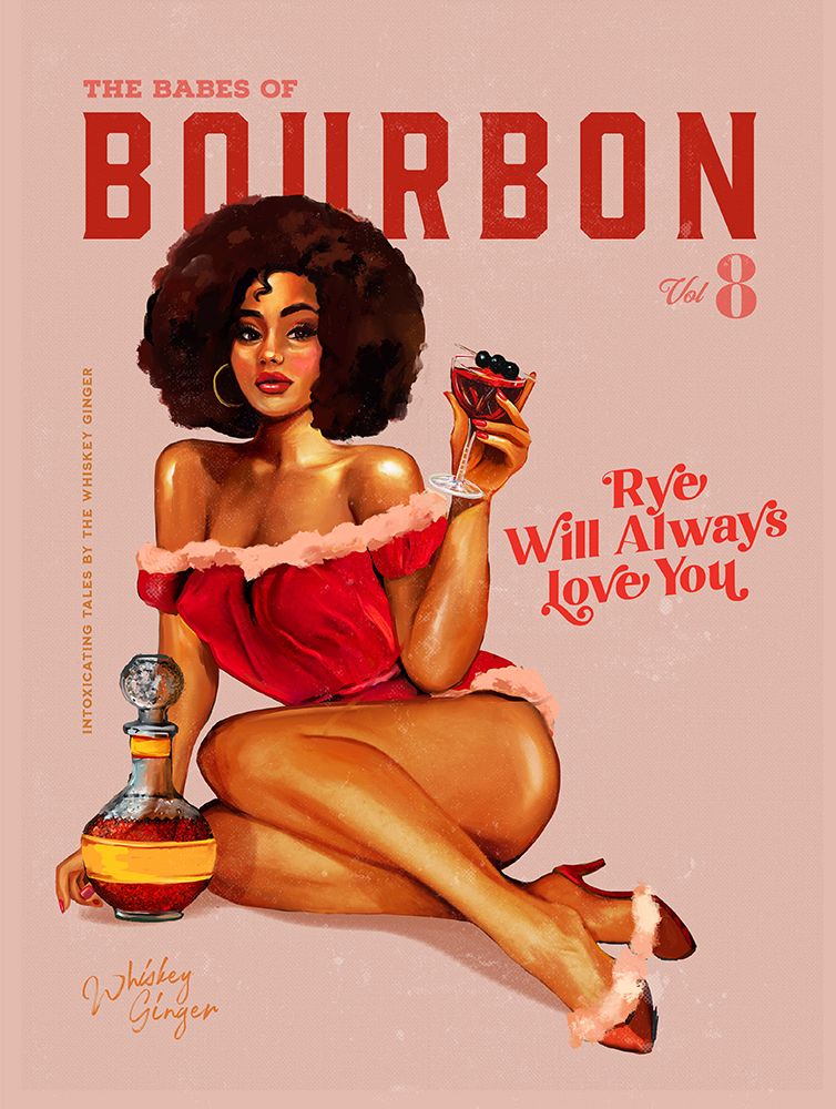 Babes of Bourbon Vol 8 Vintage Pinup Girl With Afro art print by The Whiskey Ginger for $57.95 CAD