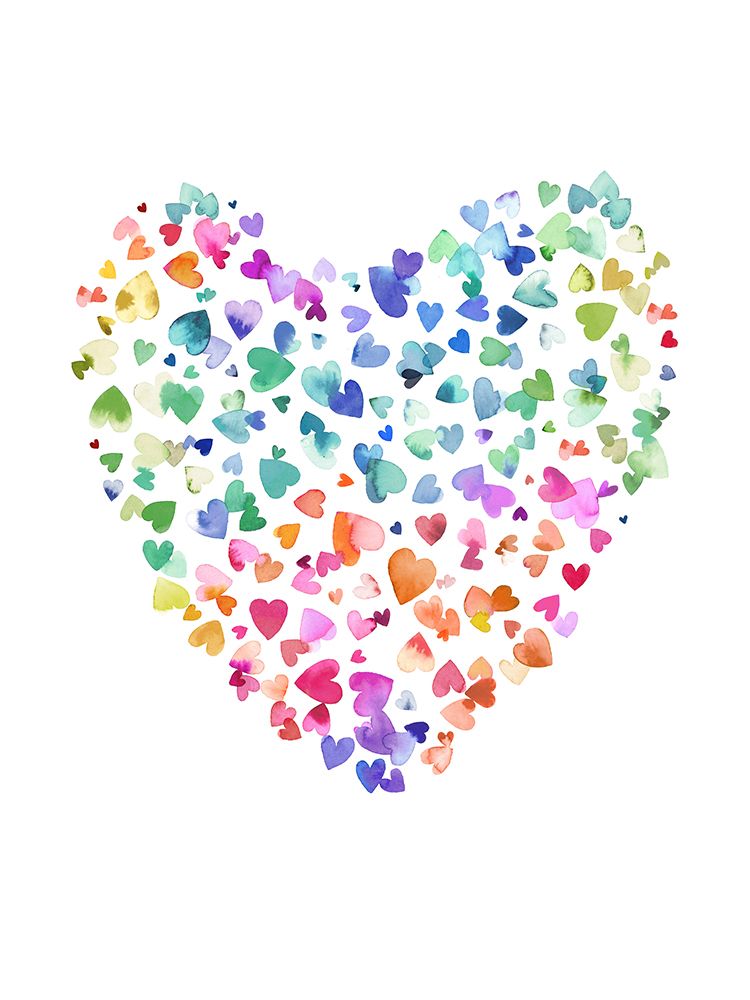 Love Hearts Valentines Mom I art print by Ninola Design for $57.95 CAD