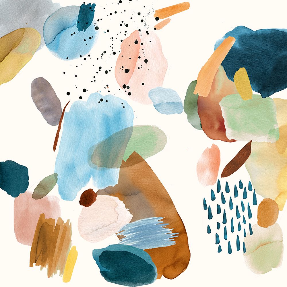Mineral Modern Abstract Brushstrokes art print by Ninola Design for $57.95 CAD
