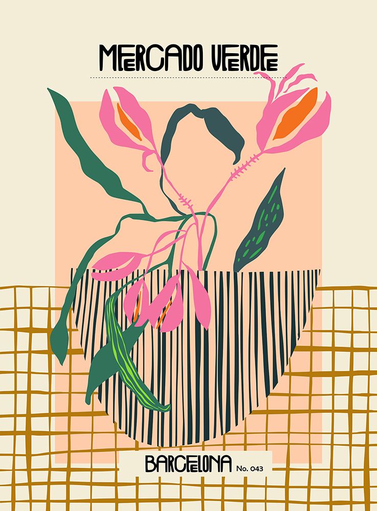 Mercado verde Barcelona art print by Annick for $57.95 CAD