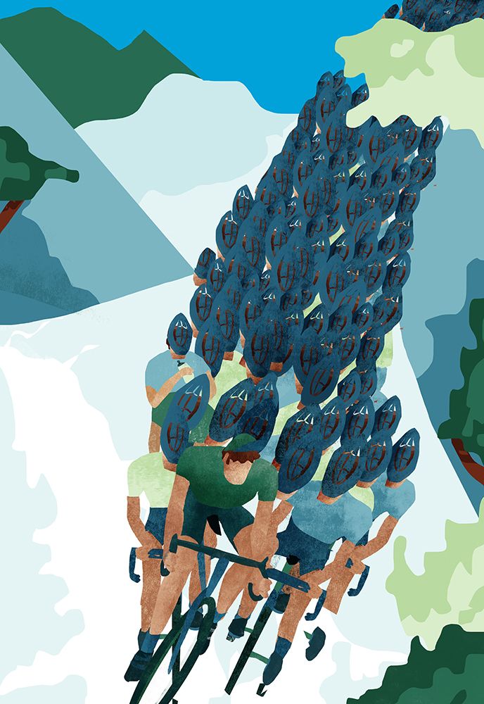Peloton art print by Annelien Smet for $57.95 CAD