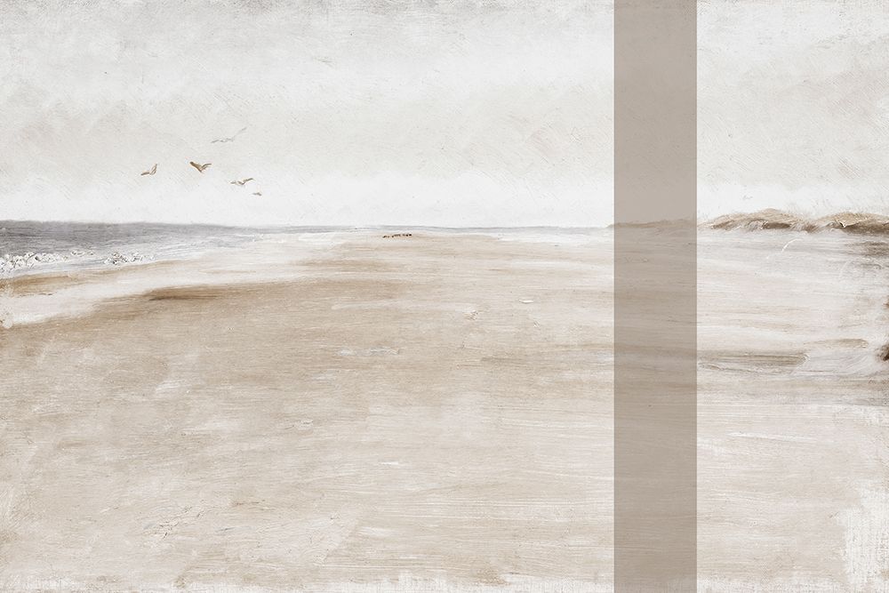 Vintage Neutral Beach Painting art print by The Art Concept for $57.95 CAD